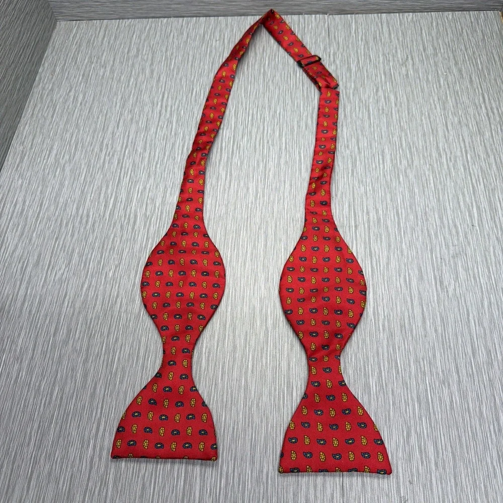 Lords Self Tie Bow Tie Red Silk‎ Classic Formal Menswear Adjustable